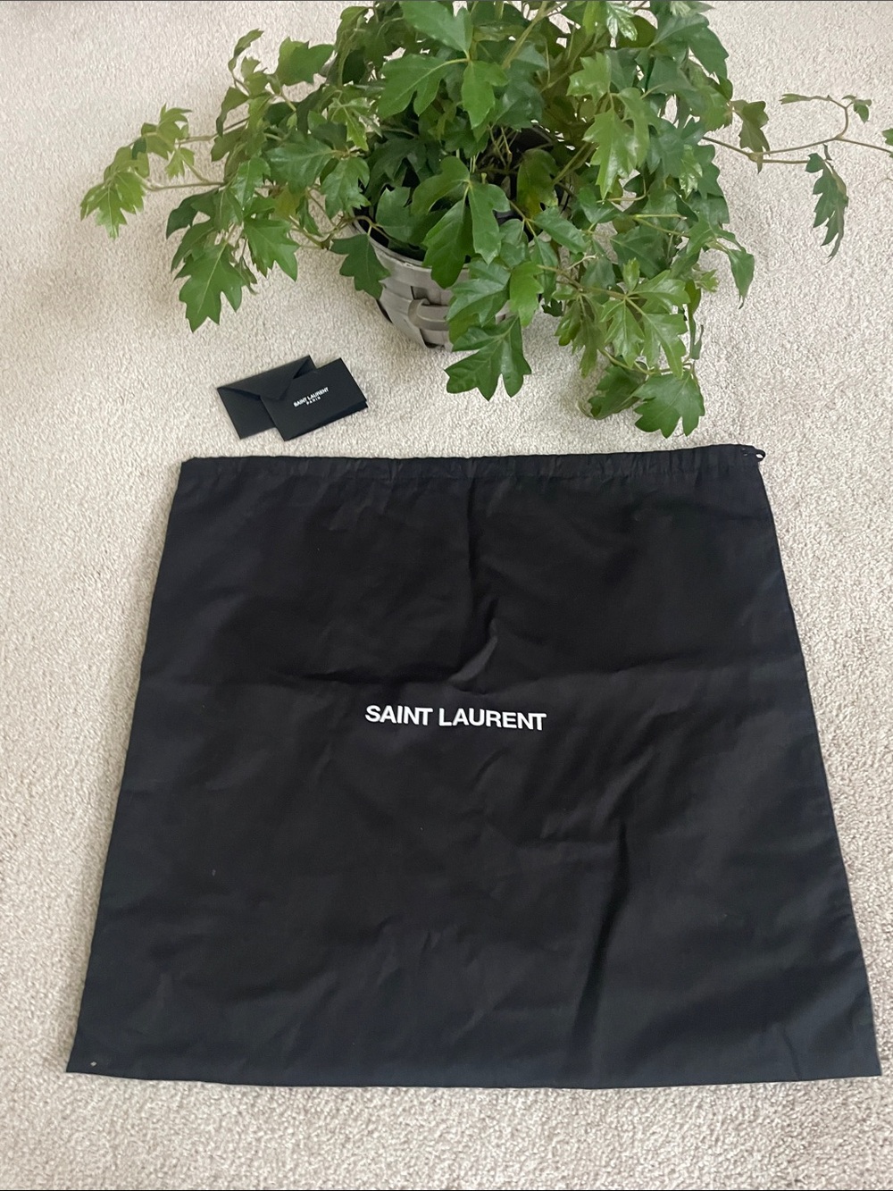 Saint Laurent Black Drawstring Dust Bag